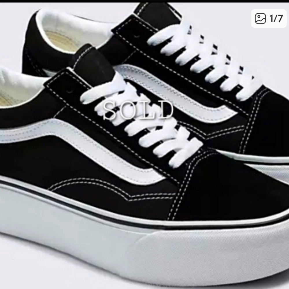 VANS OLD SKOOL WOMENS STACKFOAM SNEAKERS SIZE 5.5